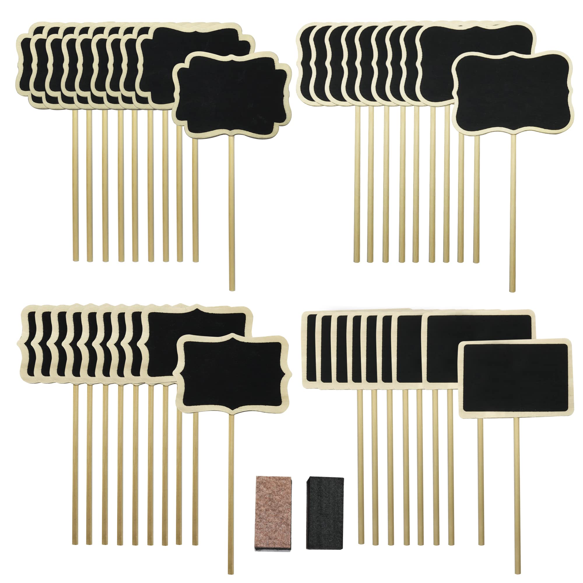 5 Unids/set Mini Pizarra De Madera Menú Mensaje Etiqueta Tablero Soporte Pizarra Portátil Decoración Del Banquete De Boda Clips De Notas Adornos / Pizarras Para Presentaciones