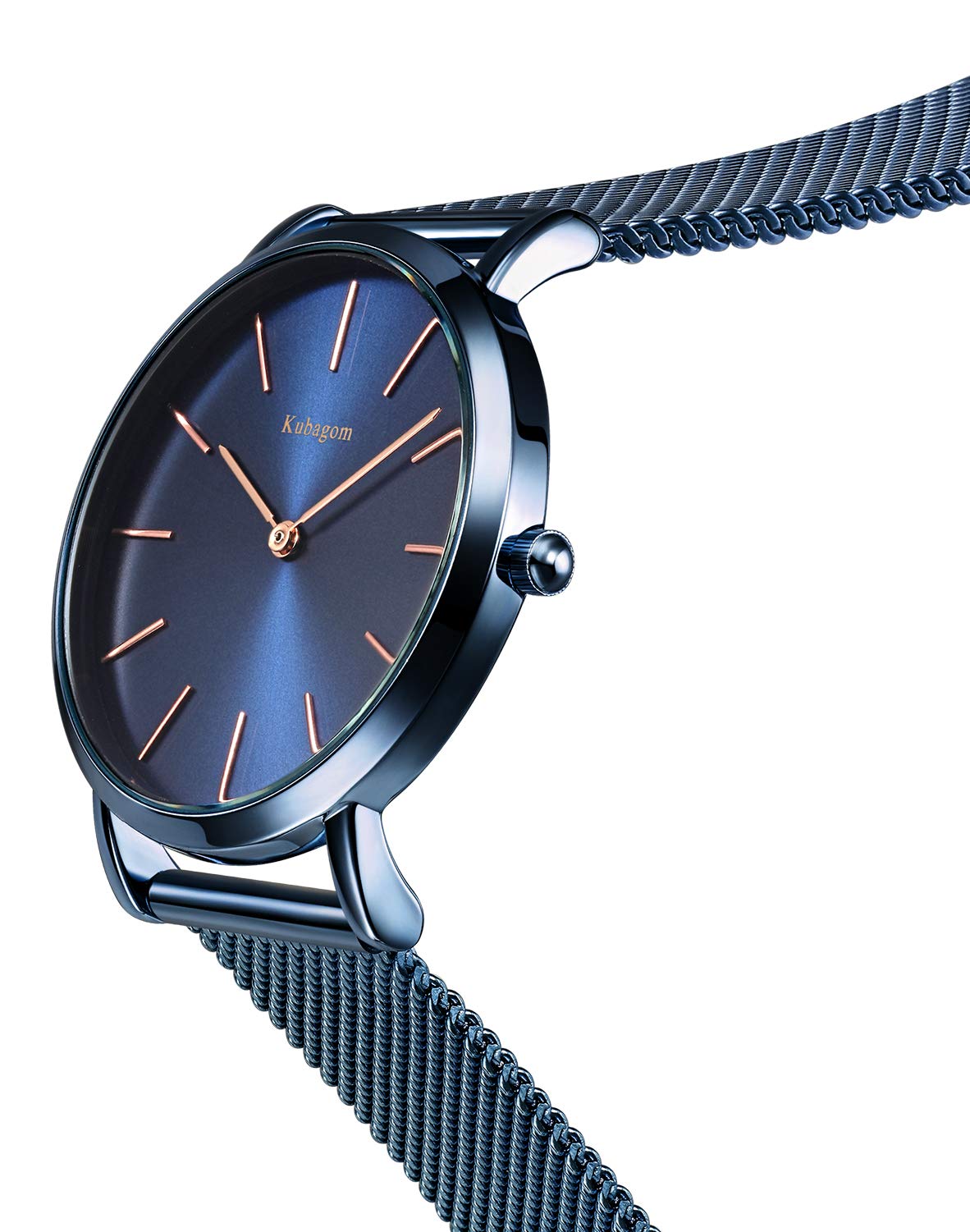 Damen Armbanduhr Analog Quarz Edelstahl Wasserdicht Mesh Ultradünne