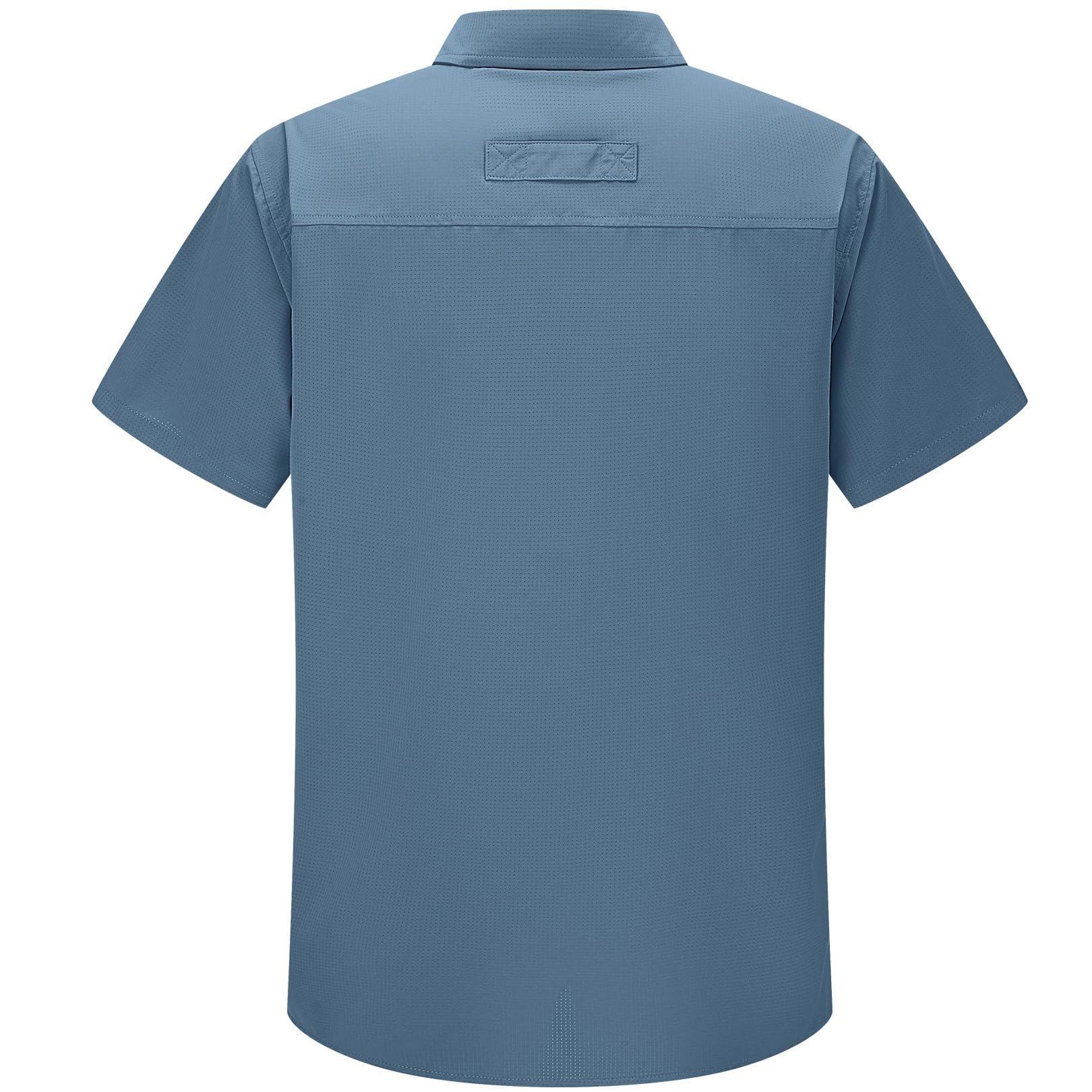 Camicia da uomo a maniche corte Safari UPF50+, protezione UV, da trekking, da uomo, traspirante, ad asciugatura rapida