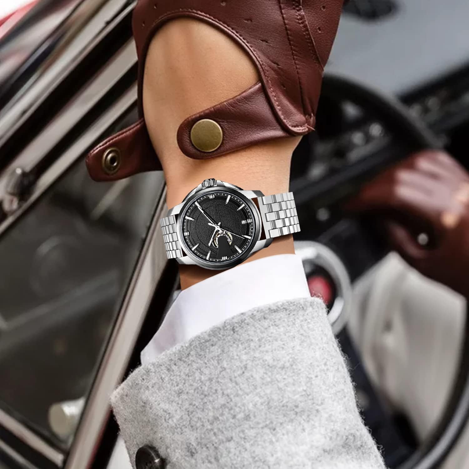 QUNDAXI Stainless Steel Watch Band 18mm 20mm 22mm 24mm Luxury Metal Quick Release Apple Watch Bands for Men Women