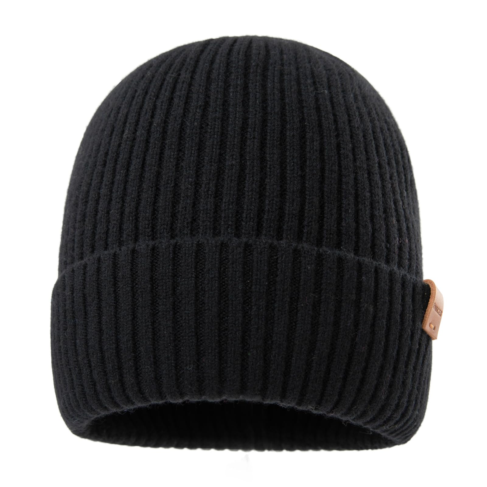 TOP-EX Gorro de lana merino 100 % M/L/XL/XXL - Gorro de invierno con forro polar cálido para clima frío para exteriores y uso diario, 54-64 cm