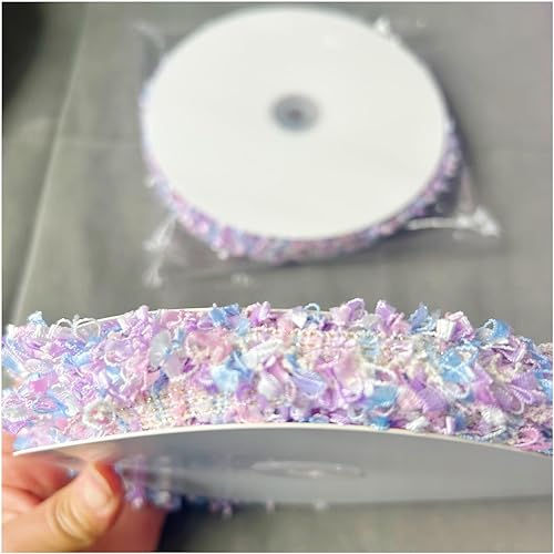 Miniatura 6 de Cinta de flores moradas, ribete floral para manualidades, envoltura de regalos, decoración del hogar, lazos de invitación de boda, coronas,