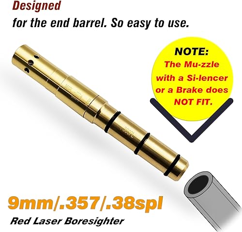 Vista 32 de Especial Laser Boresighter End Barrel Laser Bore Vista precisa y fácil de instalar Revólveres Pistolas Rifle y pistolas de aire