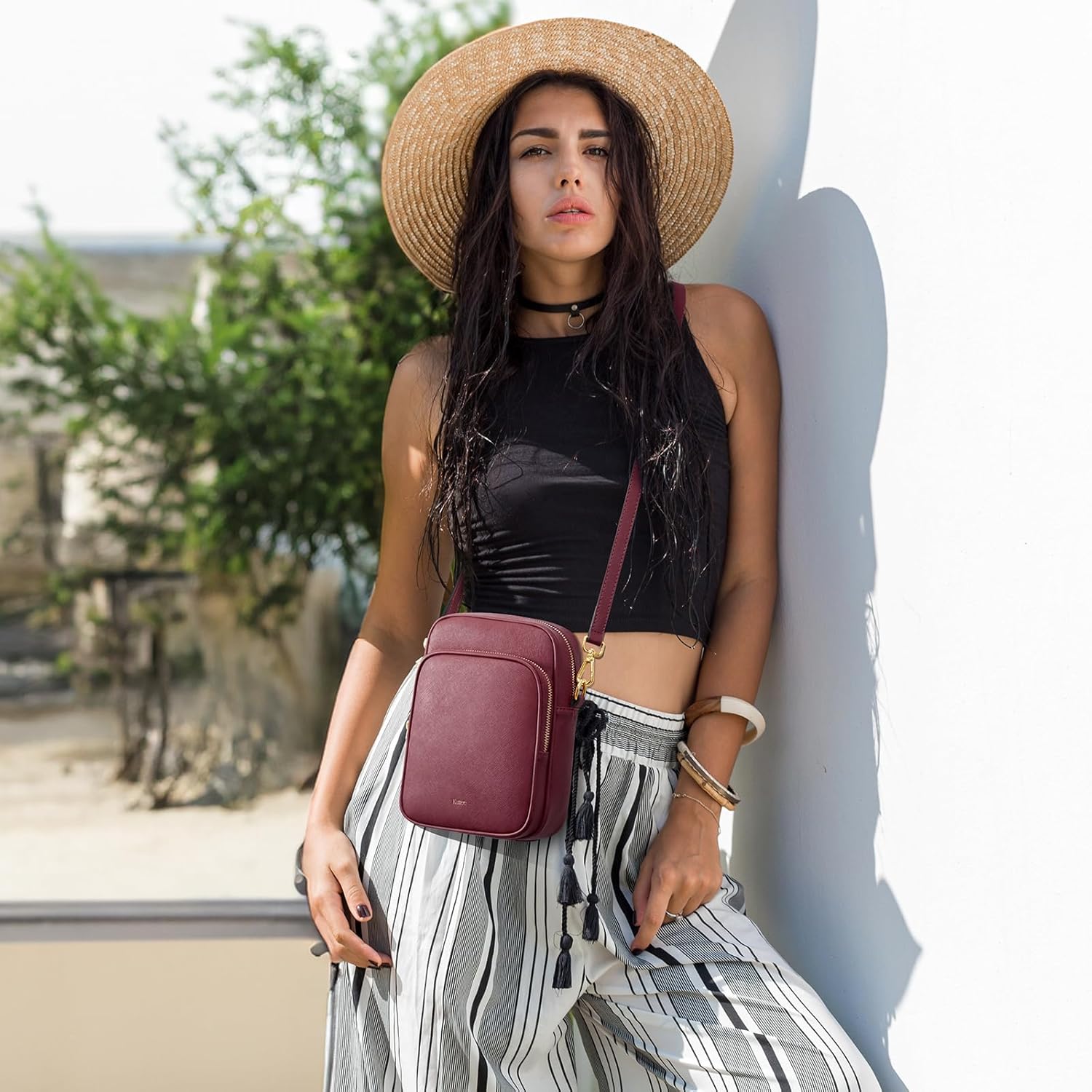 Kattee Leather Crossbody Bags for Women, Small Genuine Leather Purses and Handbags, Shoulder Cross Body Bag for Woman - Image 2