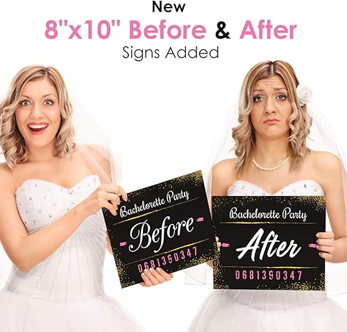 Miniatura 7 de Letreros para despedida de soltera  Noche de niñas, cumpleaños, boda y despedida de soltera - 21 carteles reversibles para cabina de fotos  42