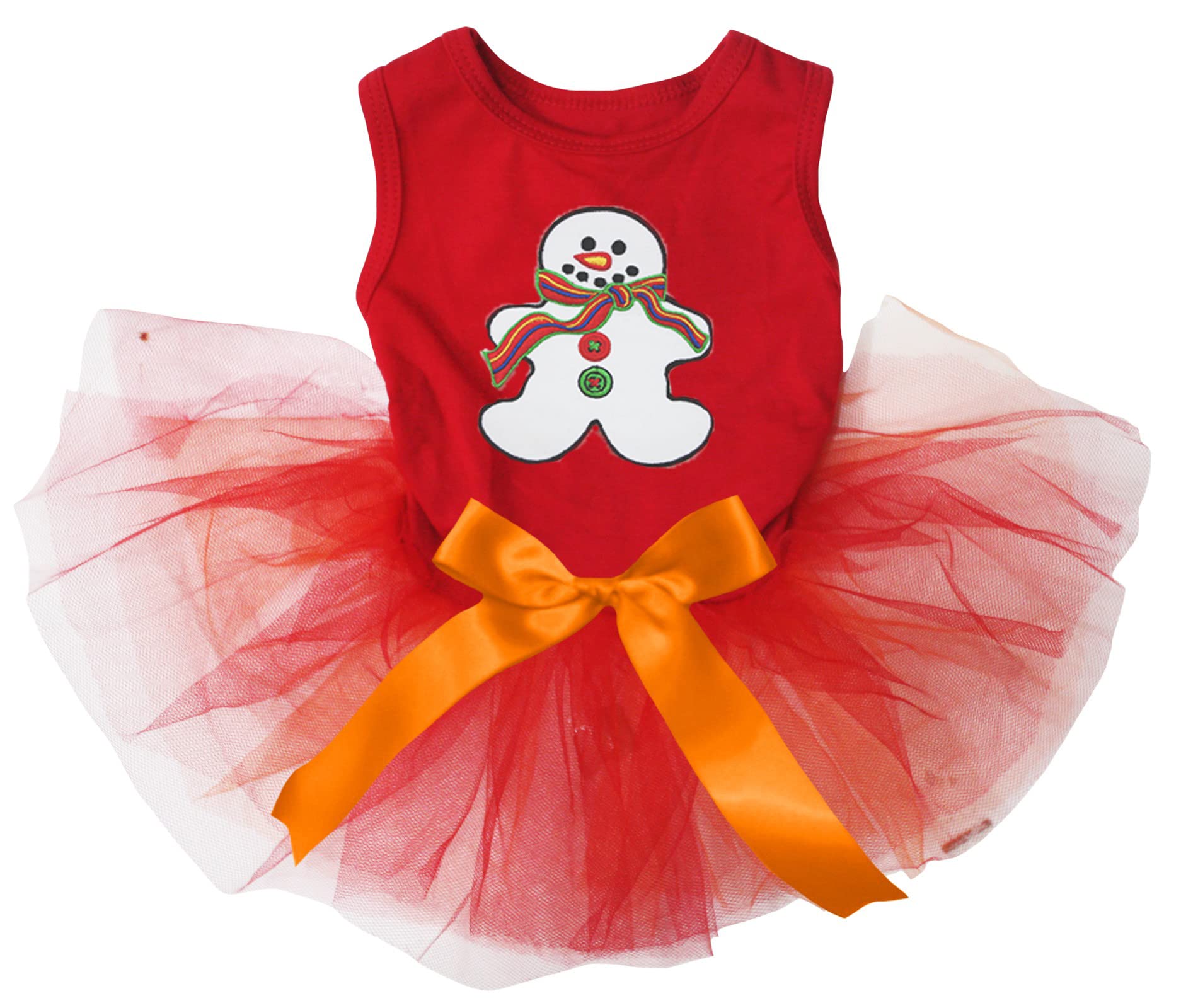 Robe pour chien bonhomme de neige vêtement Noël gros chien rouge pain d'épice TTXL