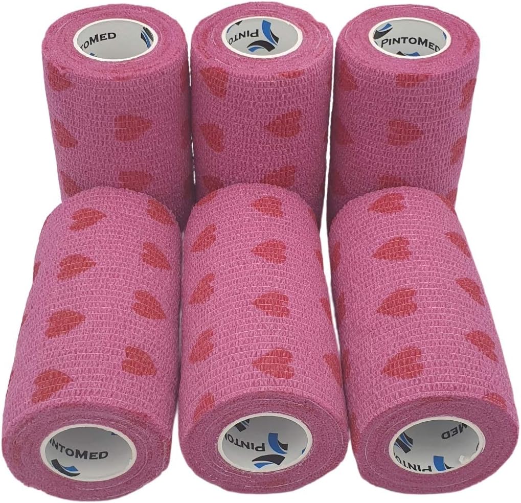 PintoMed Selbstklebende Verbandrolle - Haftbandage Für Sport & Alltag In Grün Tarnung