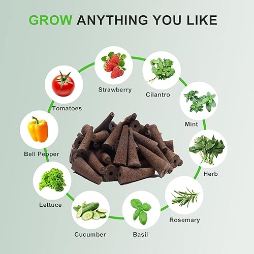 Vista 20 de YBB 50 esponjas de cultivo, esponjas hidropónicas de iniciación de semillas compatibles con Aerogarden, tapones de arranque rápido para sistema