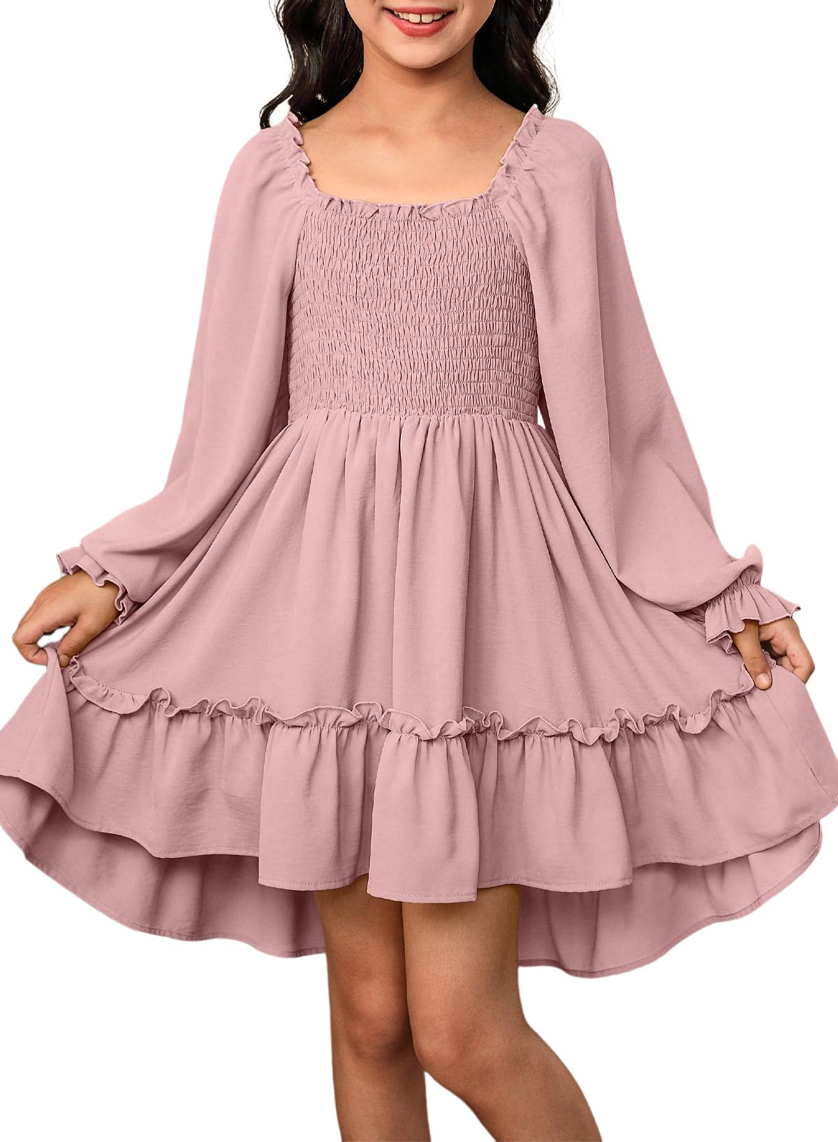 blibeanblibean Girls Sundress Strap Dress Size 4-13 Years Old