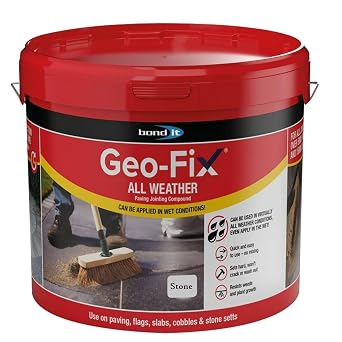 ARA CHOICE Geo-Fix All Weather Ready Mixed Jointing Patio Paving Compound Grout Colour 14kg Easy Pointing Mortar Joint Filler for Dry and Wet Conditions Natural Stone, BD14