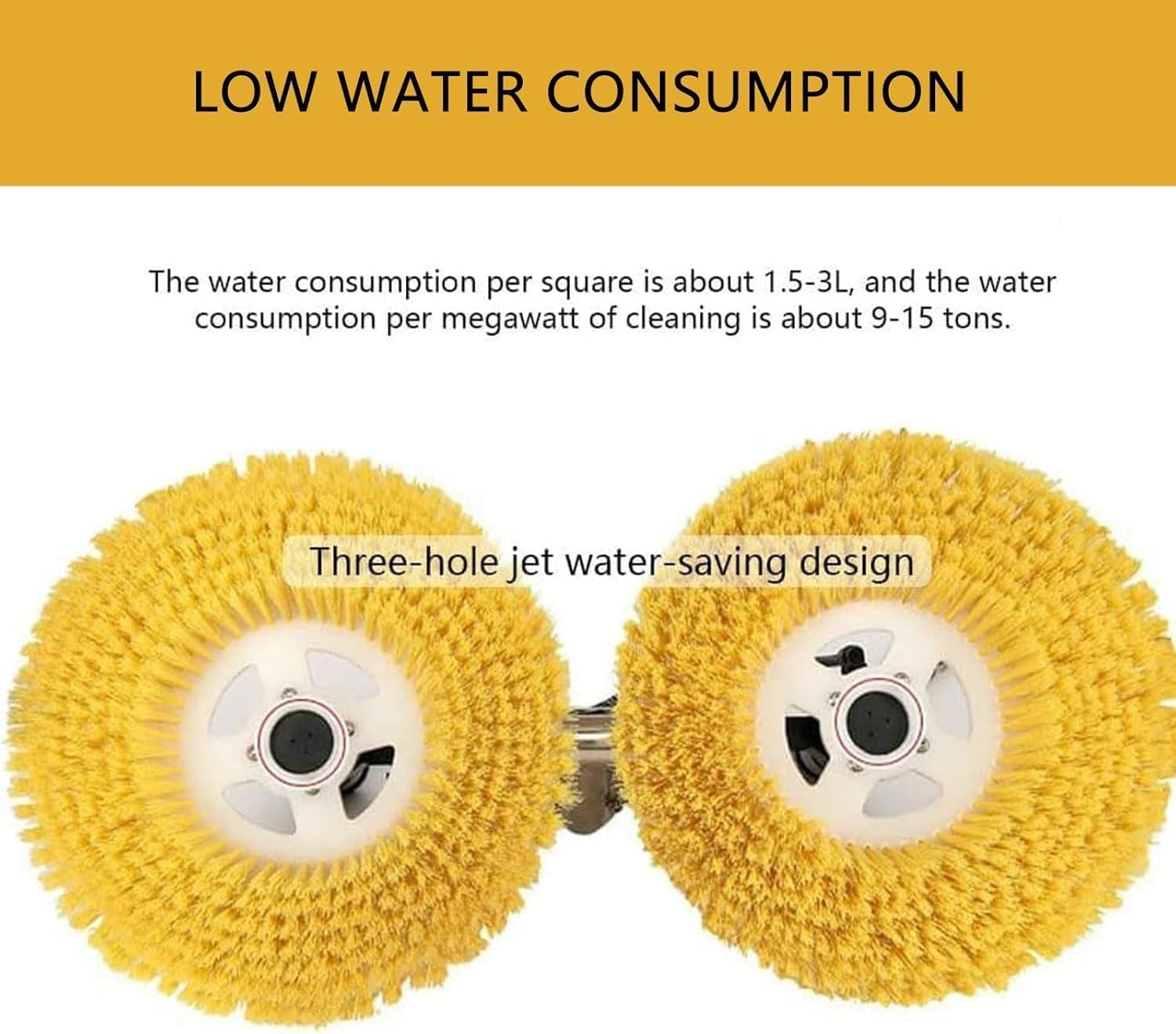 Electric Solar Panel Cleaning Brush Dual Head, Telescopic Rod PV Panel Wash Cleaning Machine, Double Head Equipment Solar Cleaner Robot,Electric Water Fed Pole Kit (Gpaa3.5m)