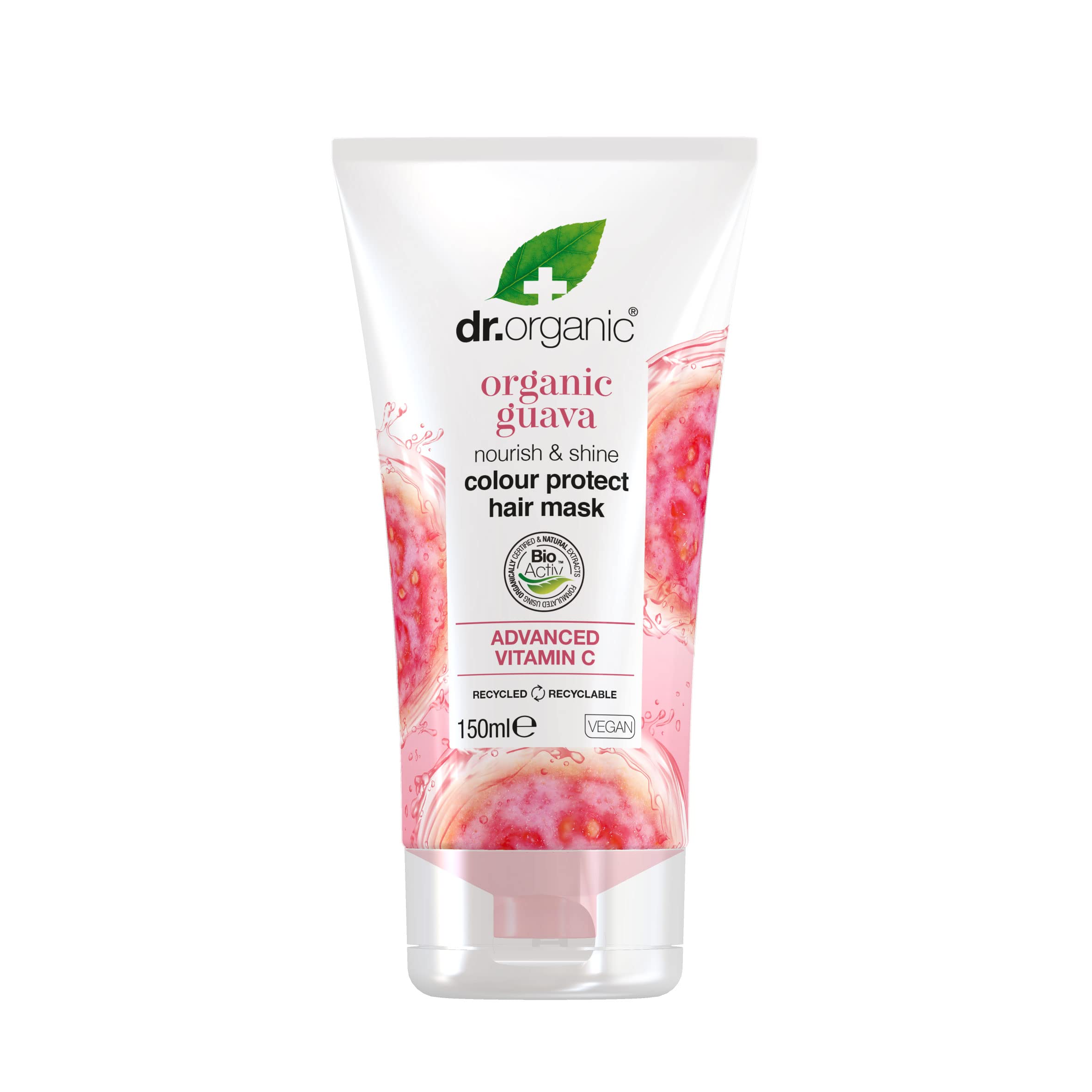 Dr Organic Guava Colour Protect Hair Mask, Natural, Vegan, Cruelty Free, Paraben & SLS Free, 150ml