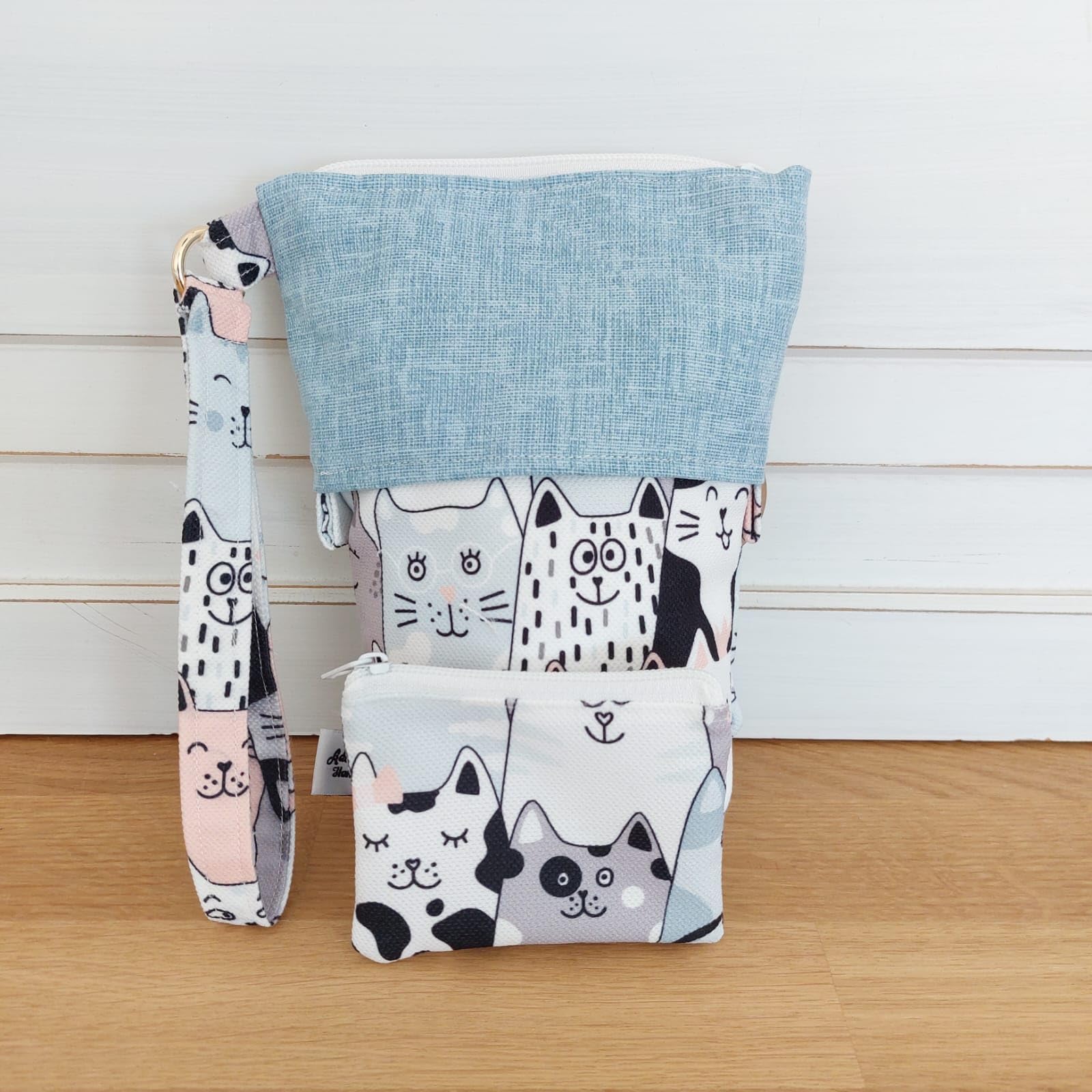 ADUSKA HOME Standing Pencil Case Mini Wallet included Cute Telescopic Pen Holder Pouch Makeup Cosmetics Bag for Office Women