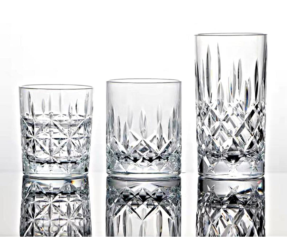 Vasos acrílicos irrompibles Tritan de 8.5 onzas, aptos para lavavajillas, sin BPA, vasos de plástico duro, reutilizables, vasos de agua para cocina, juego de 6 (transparente)