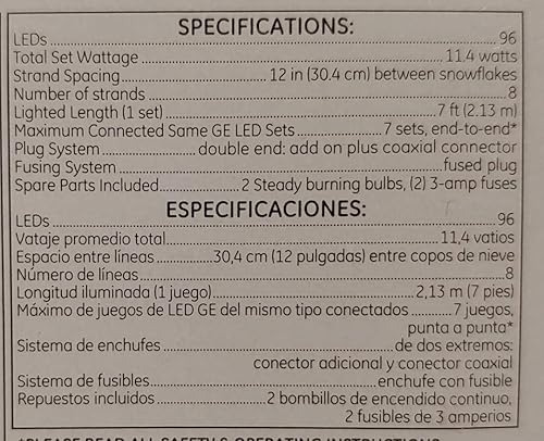 Miniatura 4 de GE Color Choice - Mini copos de nieve LED que cambian de color, 8 unidades