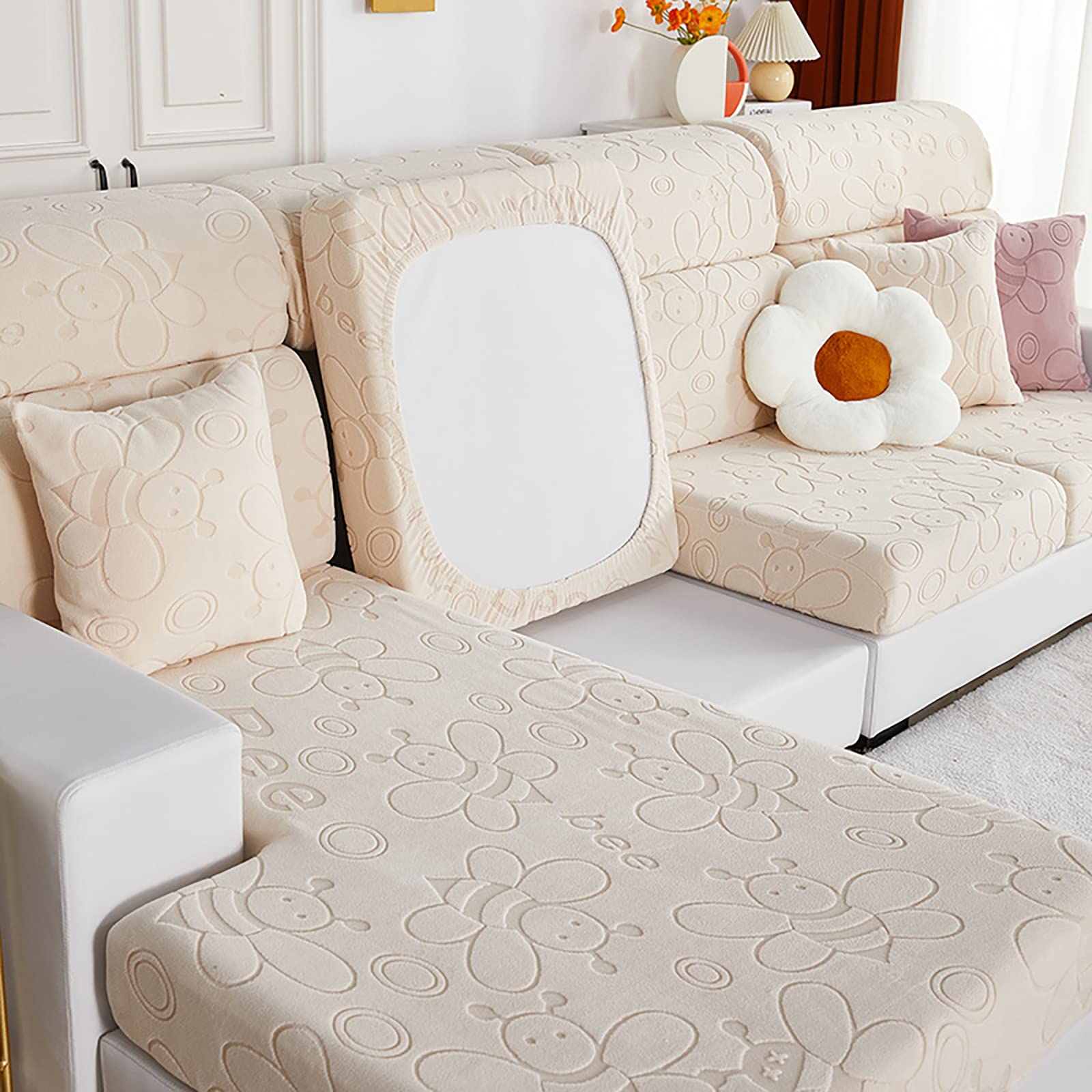 Housse de canapé extensible universelle et antidérapante de remplacement