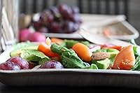 Vista 4 de Platos desechables de bambú de palma ecológicos resistentes (paquete de 50, cuadrados de 8 pulgadas)