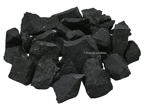 Miniatura 3 de Amazing Gemstone Piedras de shungita crudas, piedras de shungita reales para purificación de agua, 1.181-2.756 in Piedra Shungite Original (12 lb)