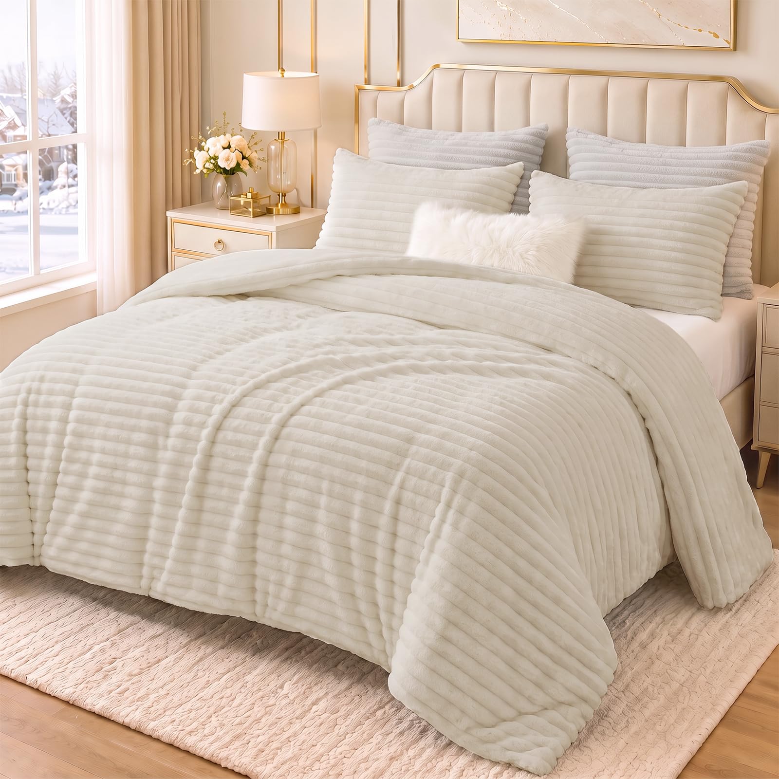 CozyLux Fleece Queen Comforter - Warm Winter Bedding -18 CozyLux Fleece Queen Comforter - Warm Winter Bedding -18
