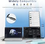 Extendeur d'écran portable 2.5K - Mise à jour 16" Moniteur triple portable 2560x1600P QHD 100% sRGB IPS, prêt à brancher, Rotation Détachable écran compatible avec Mac Wins Chrome dex s'adapte 13"-17" Ordinateurs portables