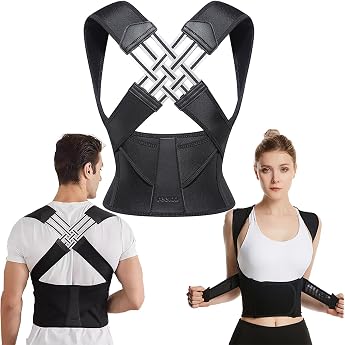 Adjustable Back Posture Belt Posture Corrector for Women and Men Back Support Fully for Spine and Shoulder Provides Pain Relief in the Neck and Shoulder S