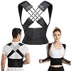 Adjustable Back Posture Belt,Posture Corrector for Women and Men, Back Brace Fully for Spine, Shoulder,Providing Pain Relief from Neck, Shoulder,Office Home Gym Unisex,2XL