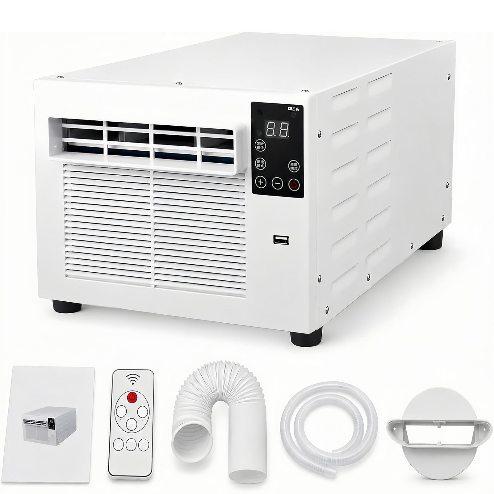 Aire Acondicionado Portátil Sin Unidad Exterior 1876 Btu para 5m² | Sin Desagüe, Ruido Bajo 38-40db, Caudal Aire 80m³/H, Ideal Para Dormitorios Pequeños Y Habitaciones De Mascotas