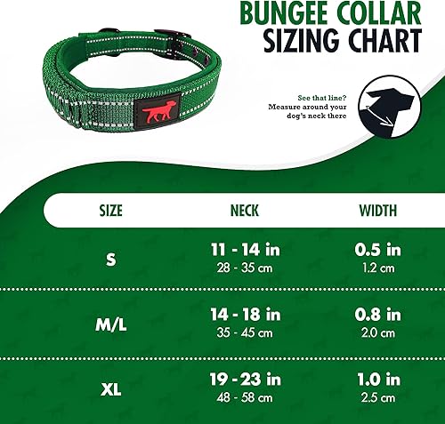 Miniatura 2 de Tuff Pupper  Collar resistente con asa para perro  Collar de nailon balístico resistente  Collar de perro reflectante acolchado con accesorios de