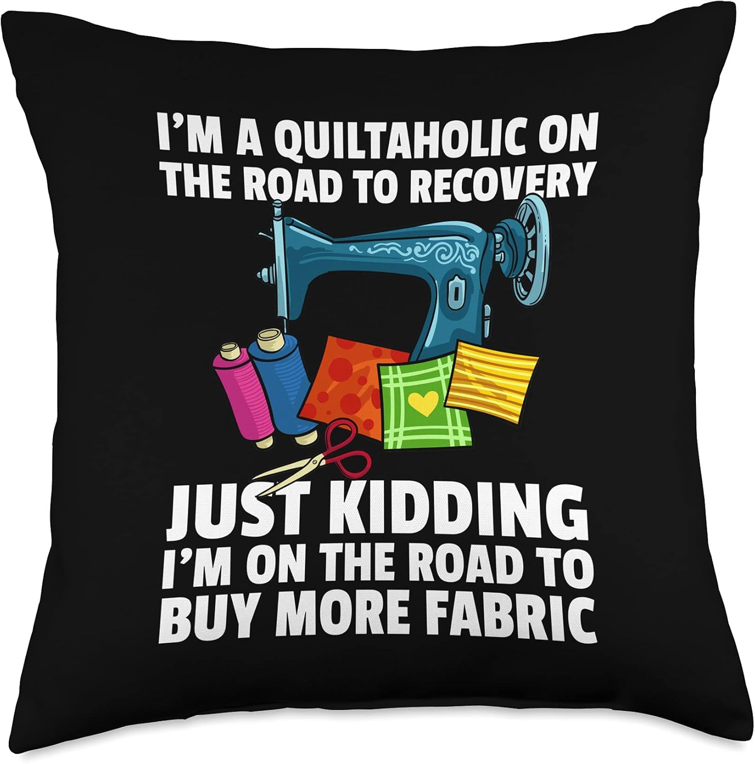 Sewing Patchwork Gift Quilt For Quilter Women Throw Pillow