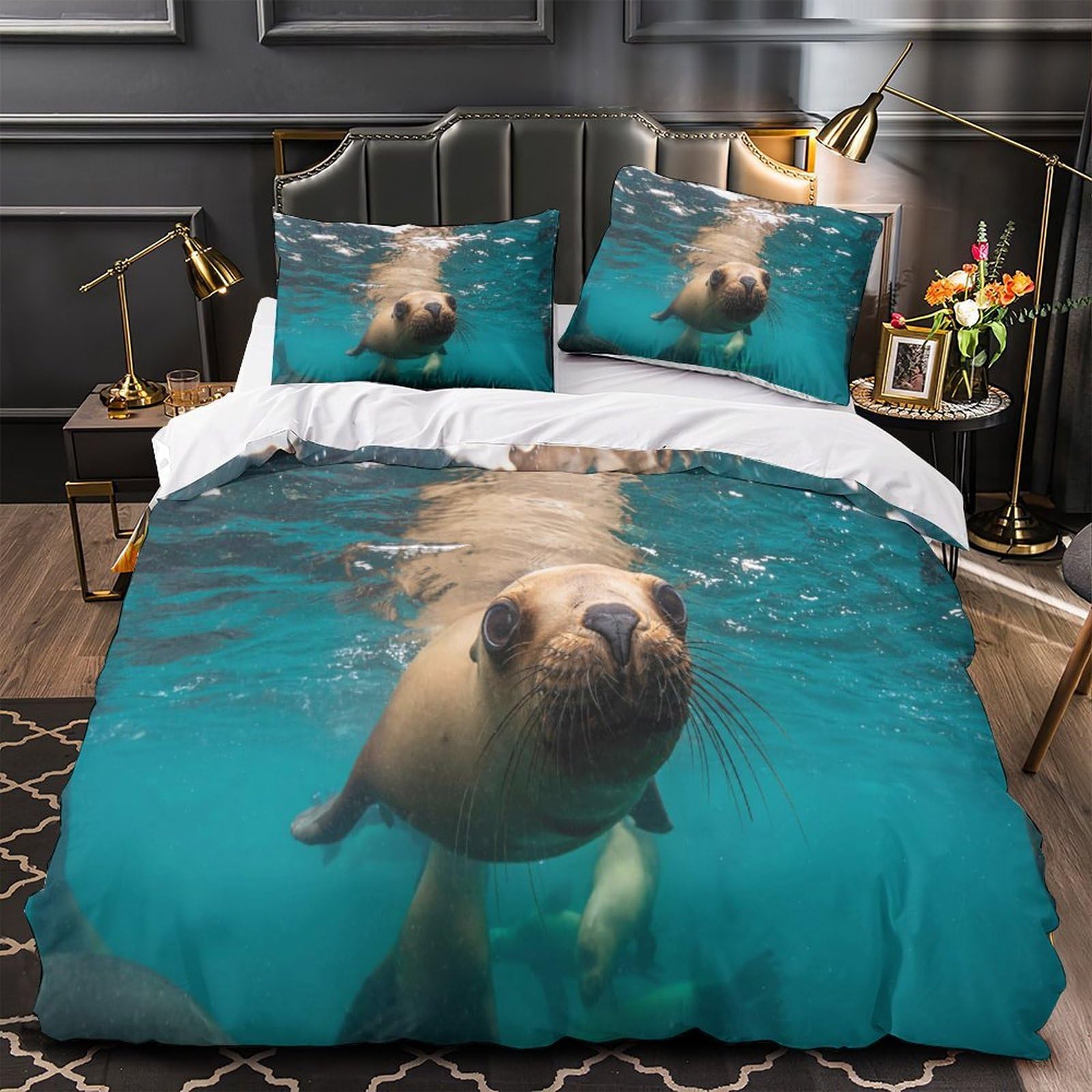 Housse de couette Scottish Terrier hypoallergénique avec fermeture éclair King