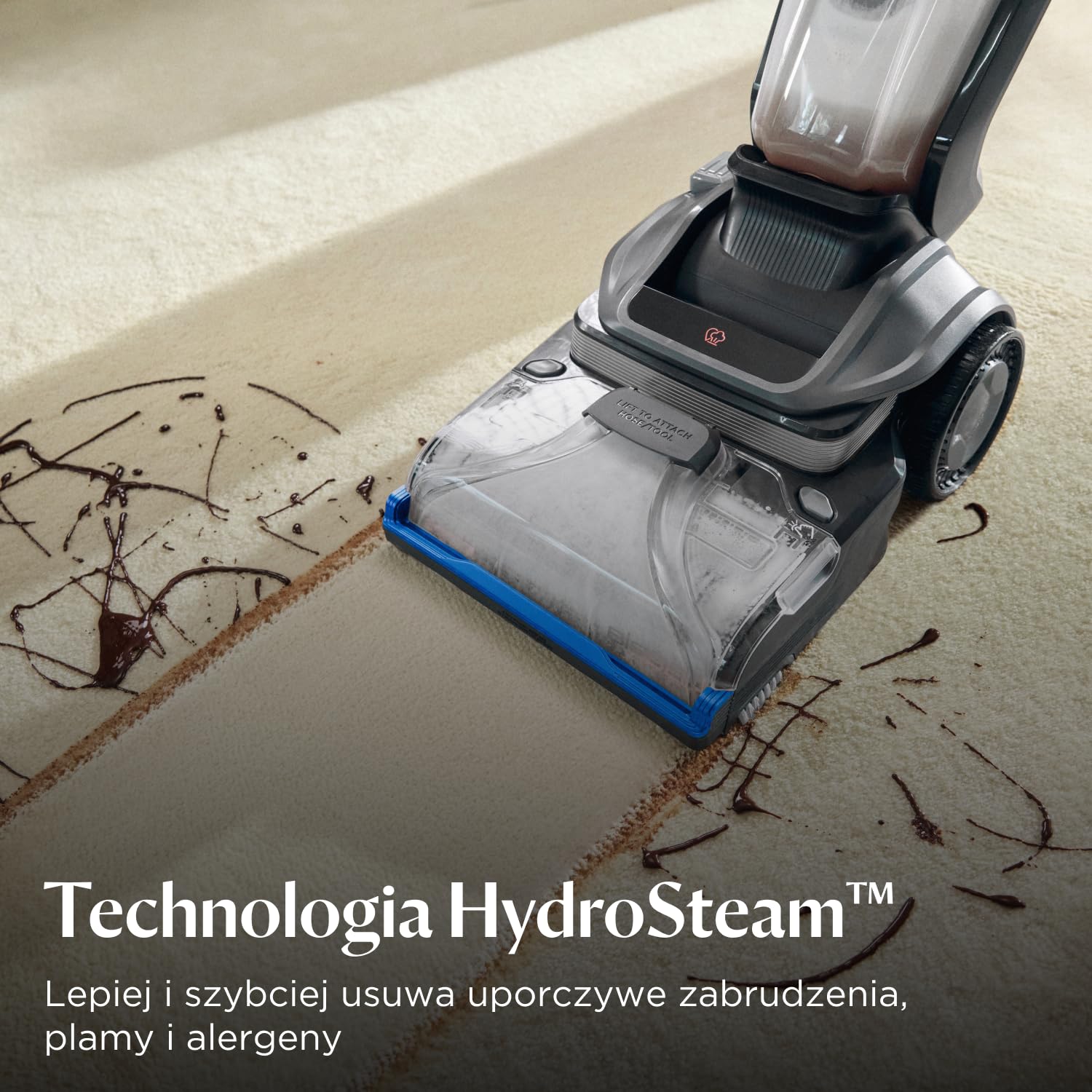 BISSELL Revolution HydroSteam 3670N Odkurzacz do dywanów Przewodowy 77 dBa Czarny Tytan Niebieski
