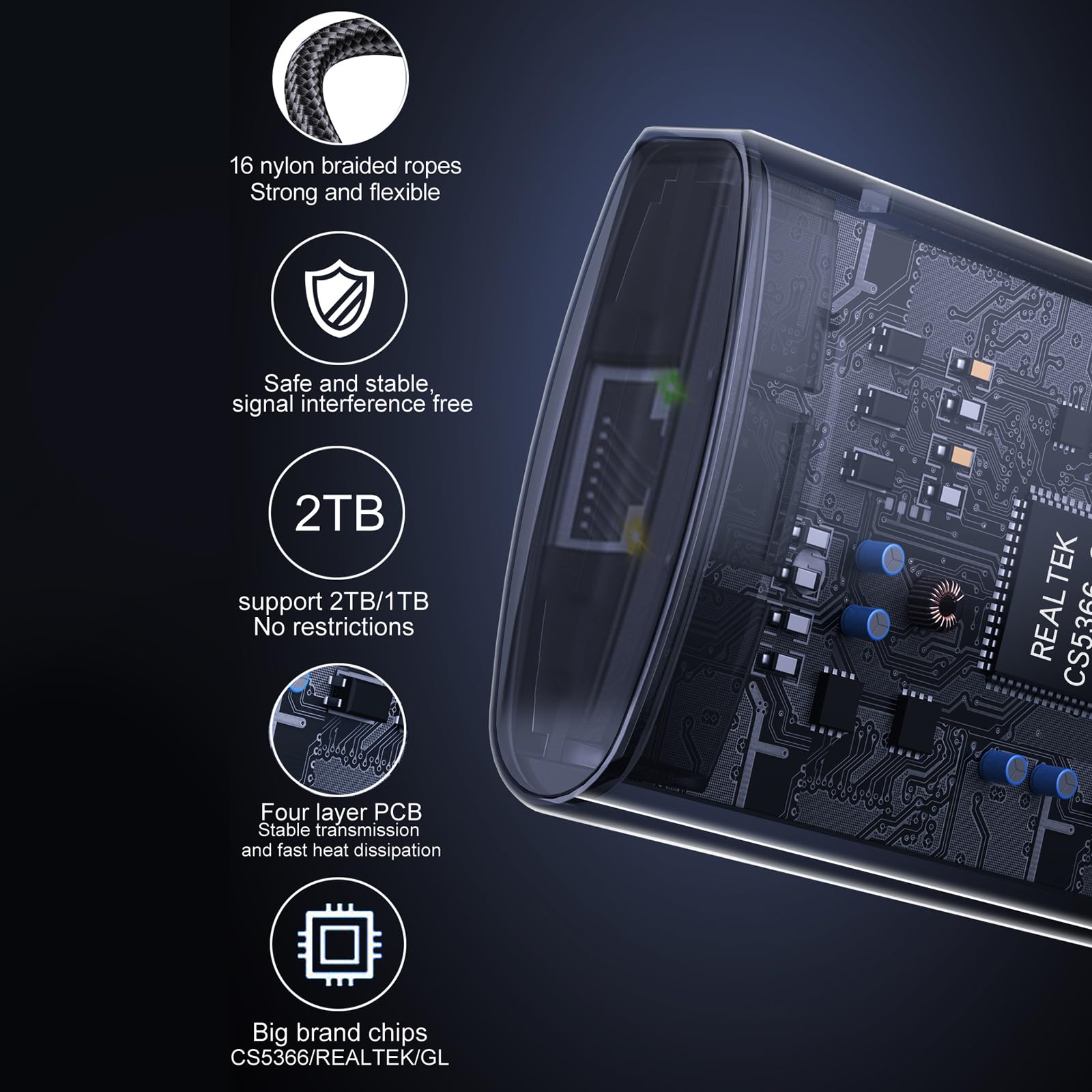 Hub USB C 10 in 1 Dock Station in Alluminio con Porta SDTF Card Splitter PD100W Hub per Laptop Computer Dock Station