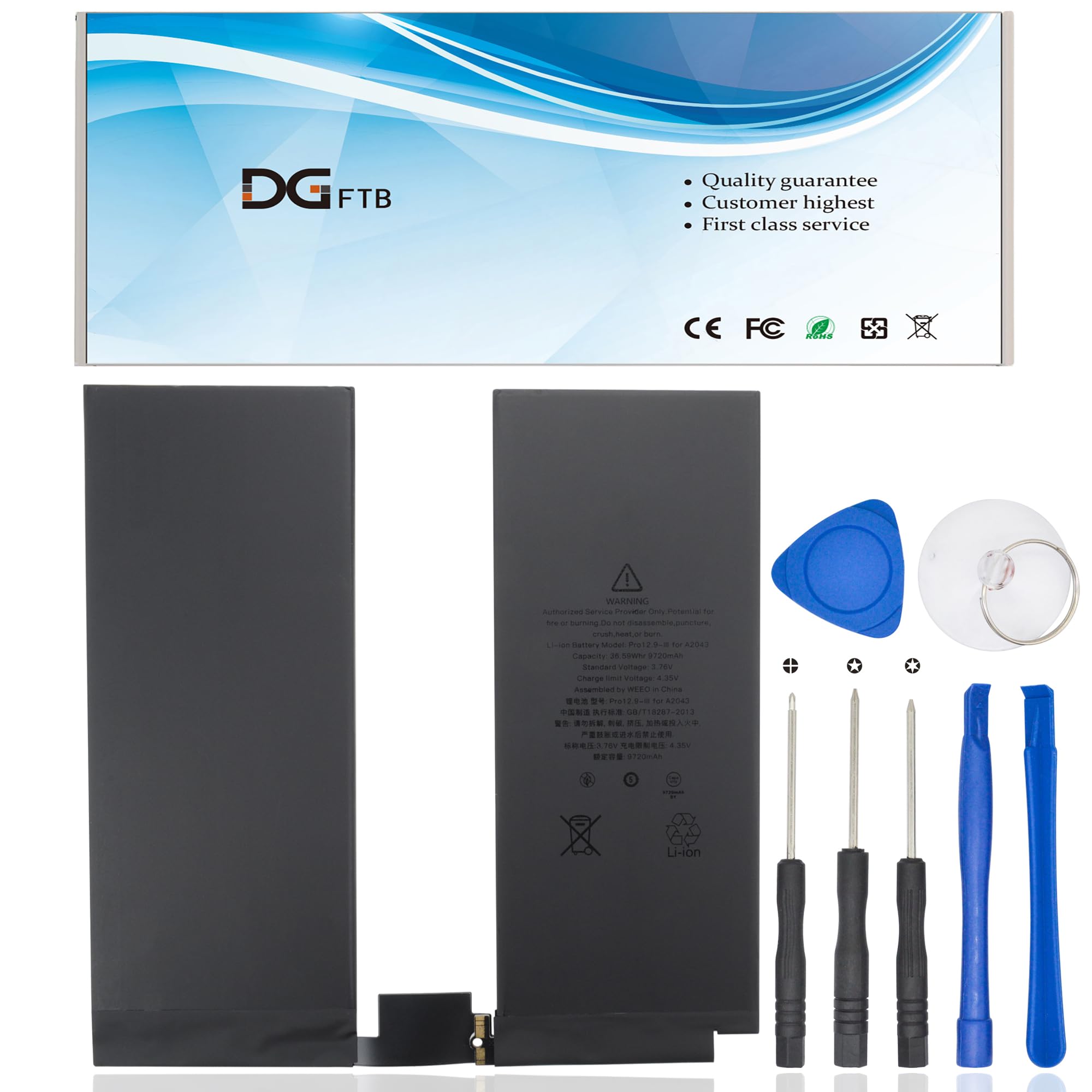 Amazon.com: A2043 36.59Wh Tablet Replacement Battery for iPad Pro