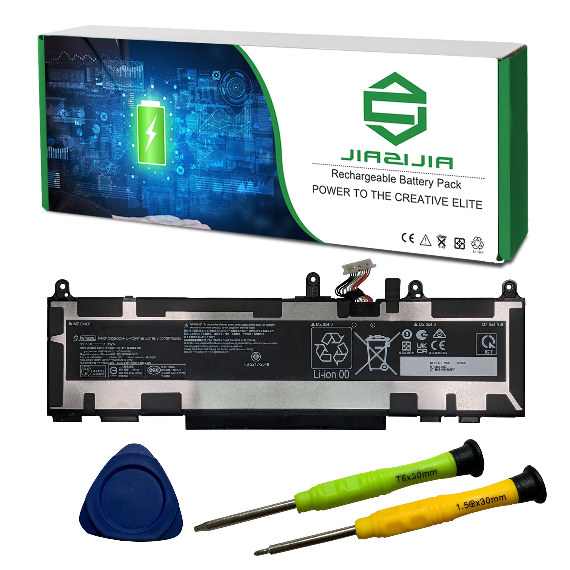 Amazon.com: JIAZIJIA WP03XL M73466-005 Laptop Battery Replacement