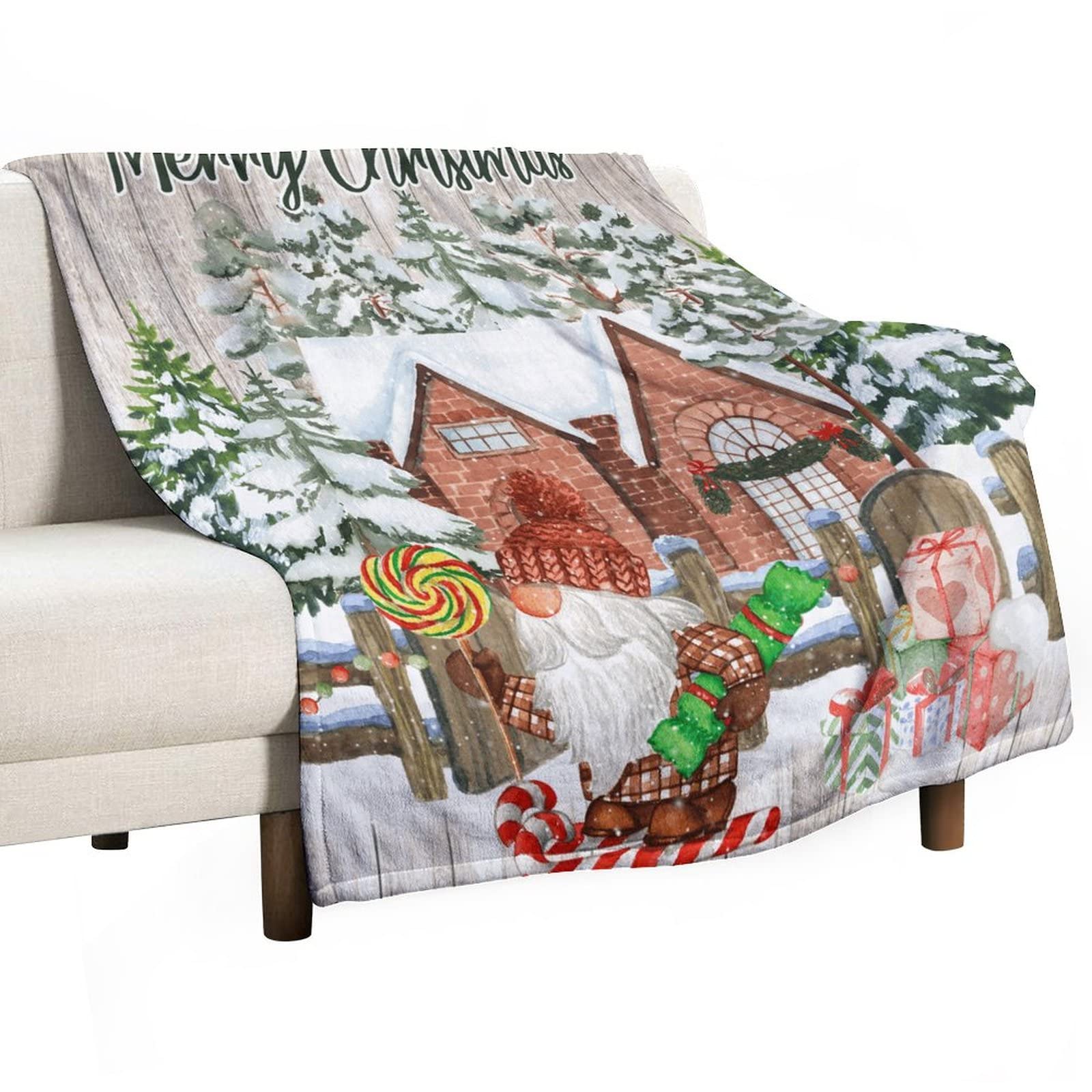 Couverture nain de Noël 130 x 150 cm, le cadeau idéal pour réchauffer les soirées d'hiver