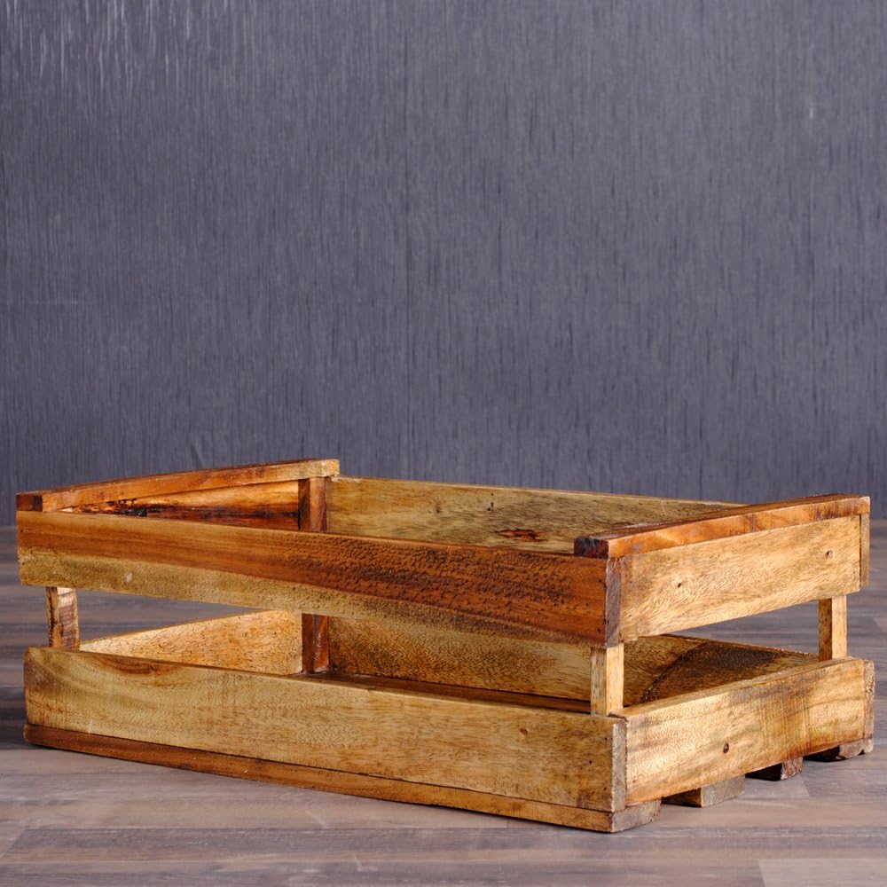2 Flache Holzkisten – Obstkisten 50x40,5x16 Cm, Für Deko Oder Als Möbel