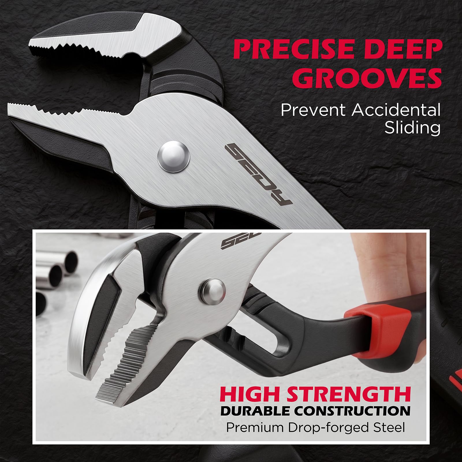 Groove Joint Pliers Set - 2-Piece Adjustable Pliers -3