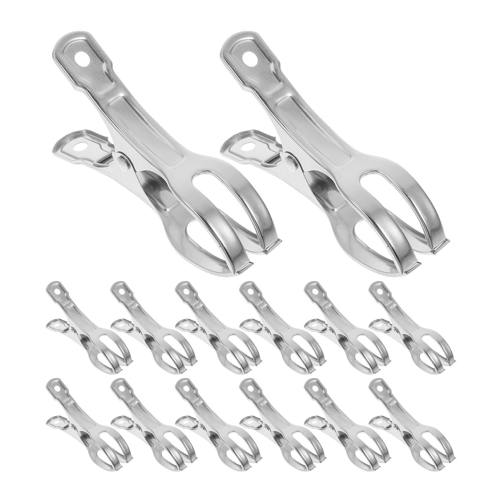 SHINEOFI 30 Piezas Clip de Cubierta de Piscina de Acero Inoxidable Plata, Multiusos y Fácil de Almacenar, Abrazaderas para Cubierta de Piscina Invierno Diseño Resistente al Viento