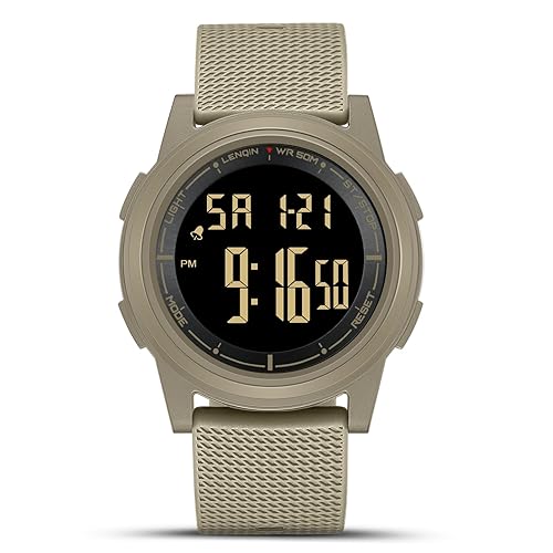 LN LENQIN Mens Watches Digital Watch for Men Stopwatch Ultra-Thin