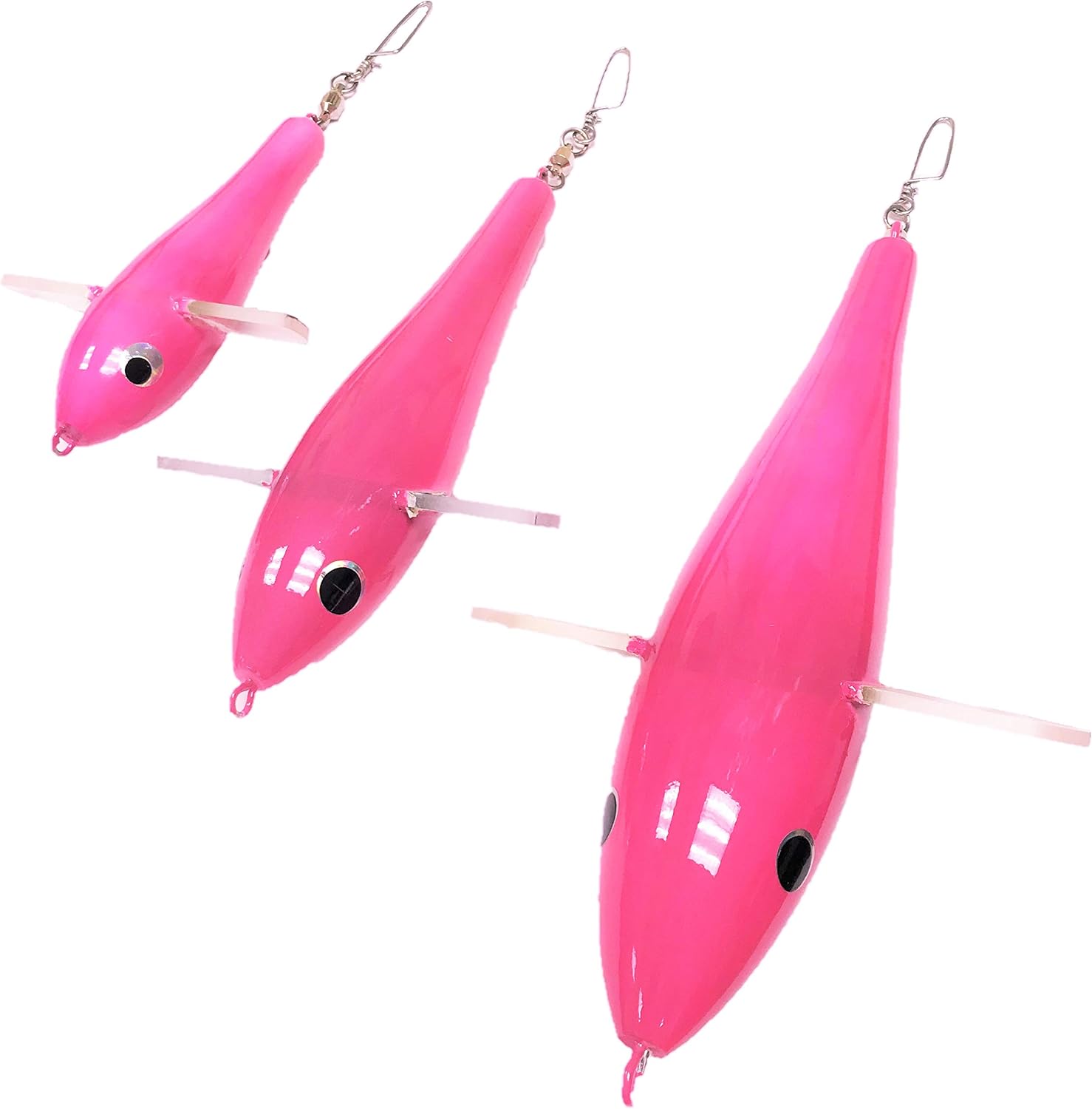 EatMyTackle Pink Bird Fishing Teaser Lure (7, 10, and 13 inch Combo)