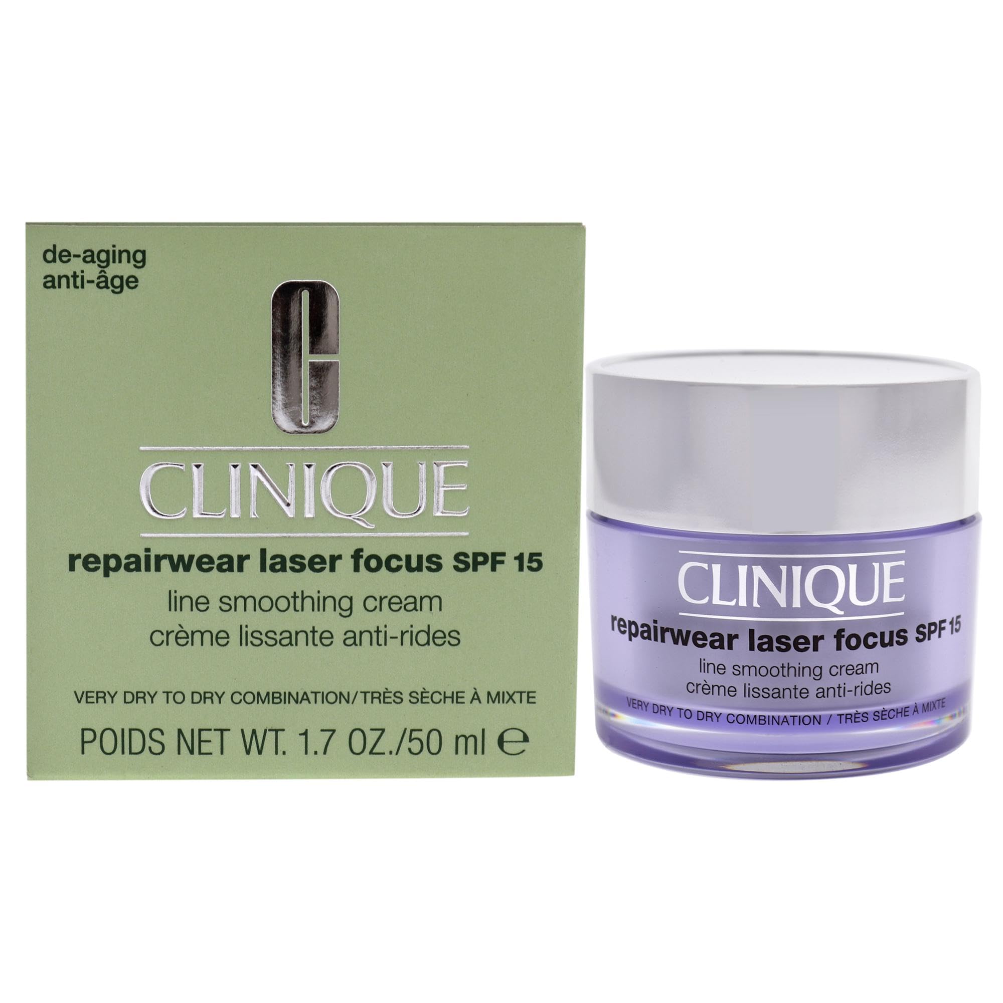 Clinique Repair Wear Laser Focus Line Smoothing Cream SPF 15, 1.7 Ounce (I0106656)