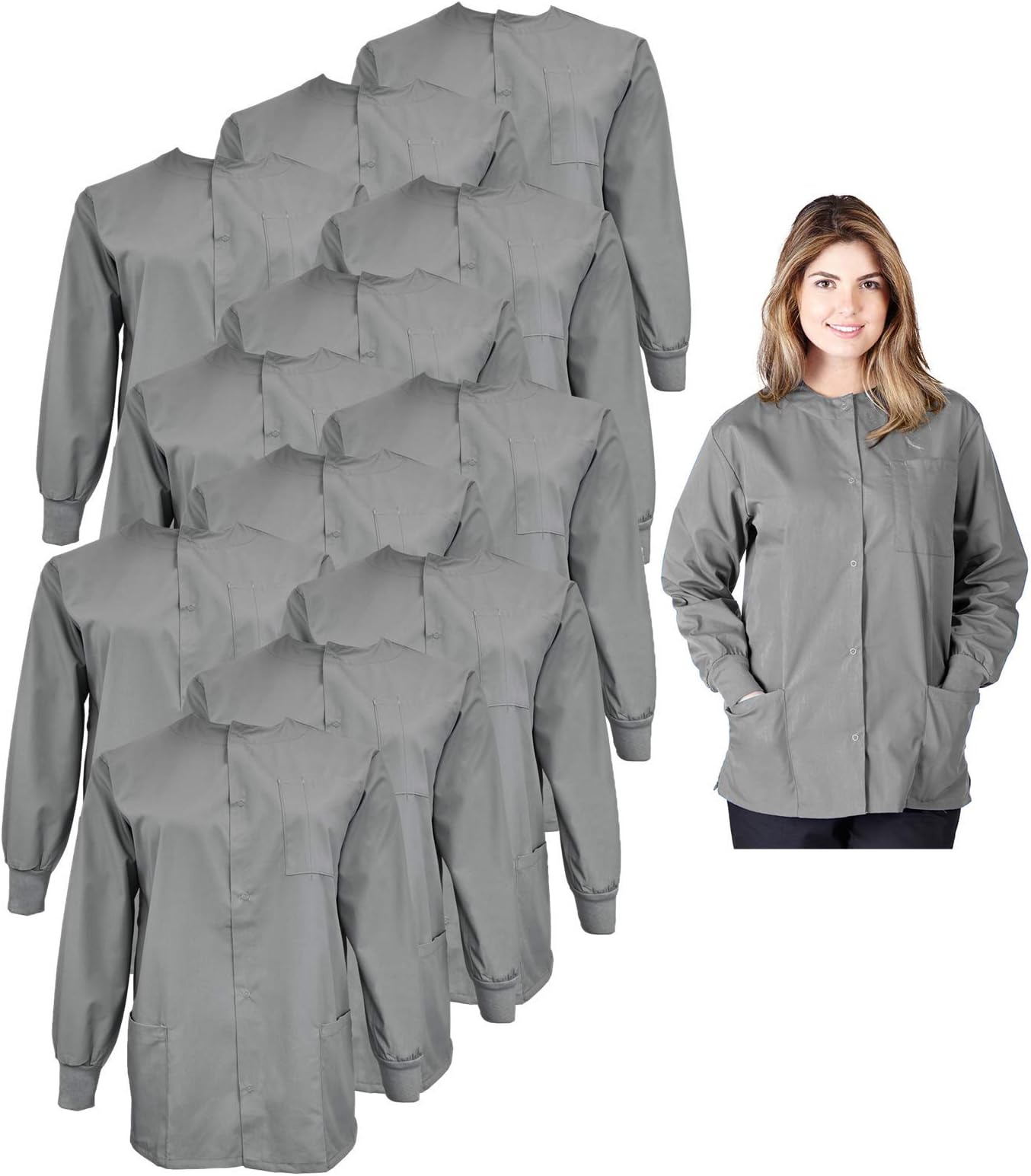 Women's Scrub Warm Up Jacket Pack of 12 Set
