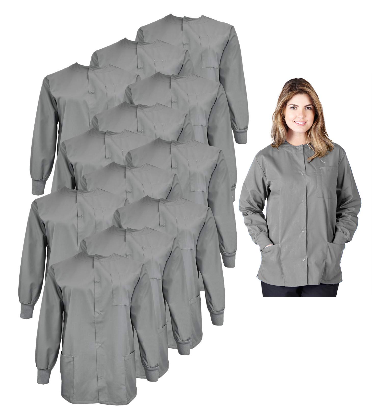 Women's Scrub Warm Up Jacket Pack of 12 Set