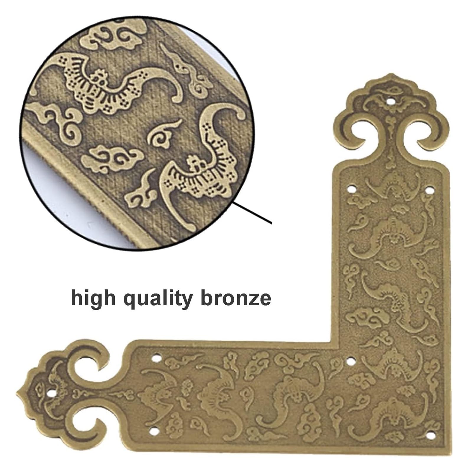 Lote 4 Protectores Esquina Decorativos, para Metal(Bronze)