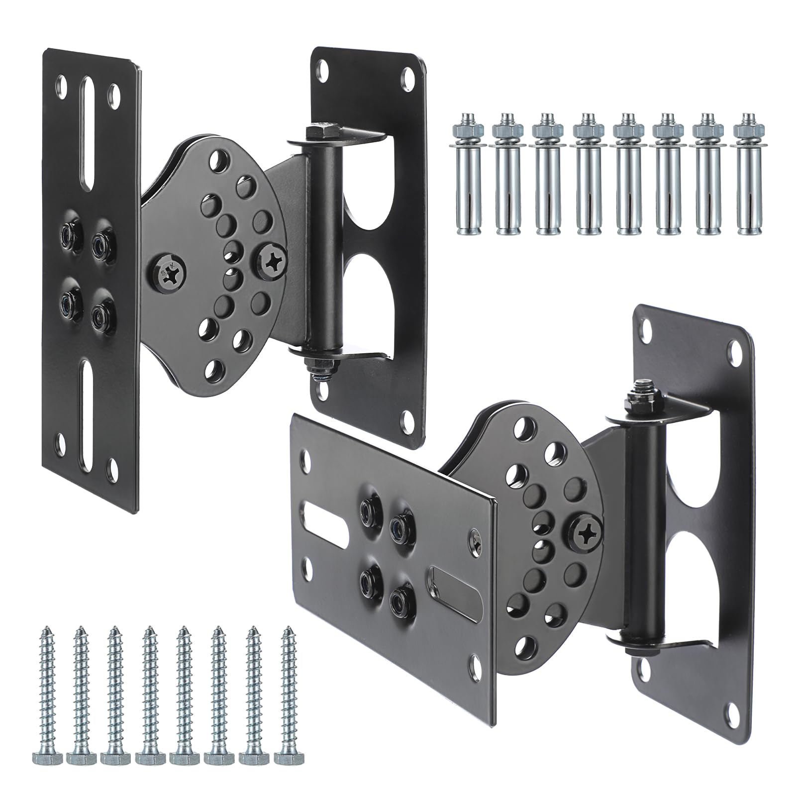 Soportes de pared para altavoces resistentes, soportes giratorios de 180 ° para altavoces, soporte de sistema de sonido envolvente grande para el hogar, soportes de pared universales para