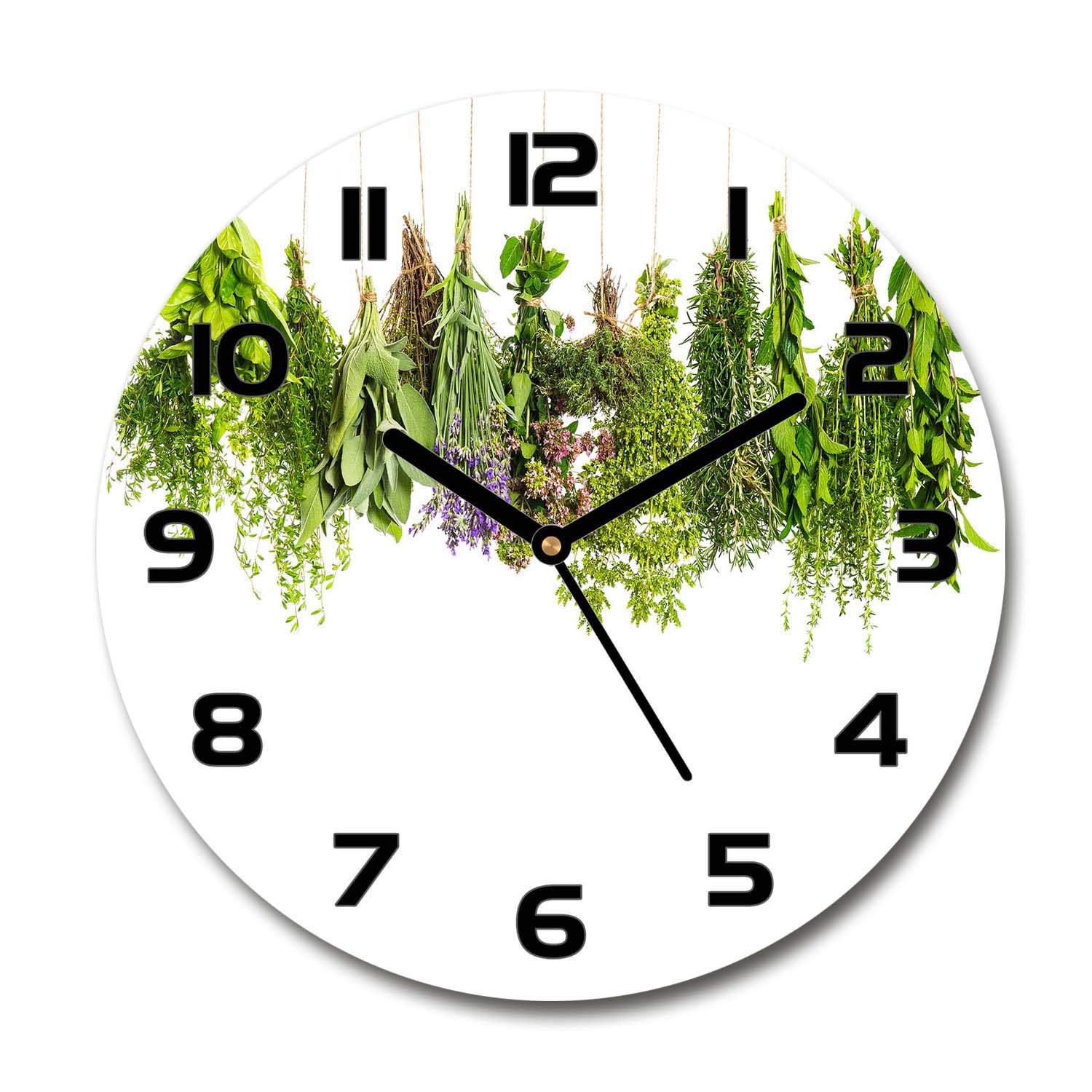 Horloge en Verre Rond 30cm Tulup - Pendule Silencieuse