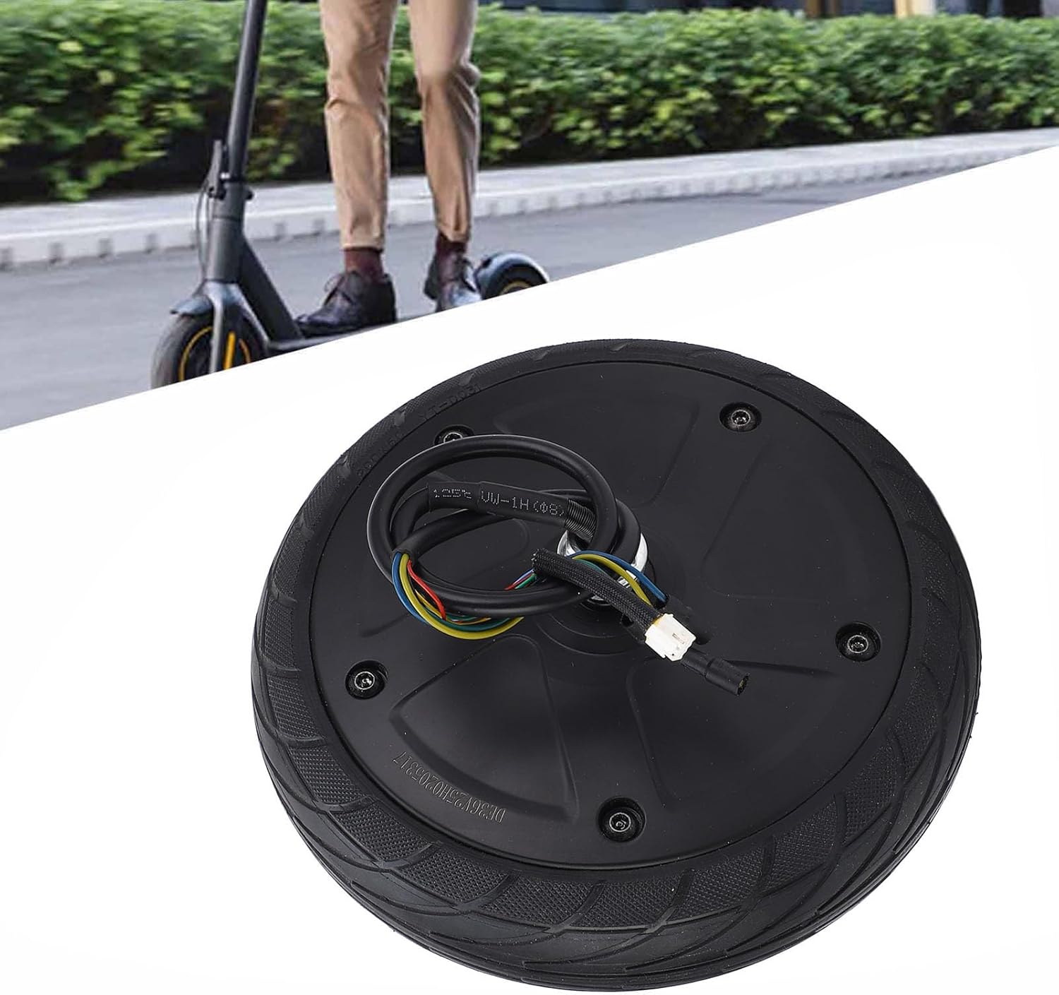 Electric Scooter Wheel Motor, 36V 350W Metal Rubber Front Wheel Drive Motor Brushless Hub Kit for ES1 ES2 ES3 ES4 Series Electric Scooters
