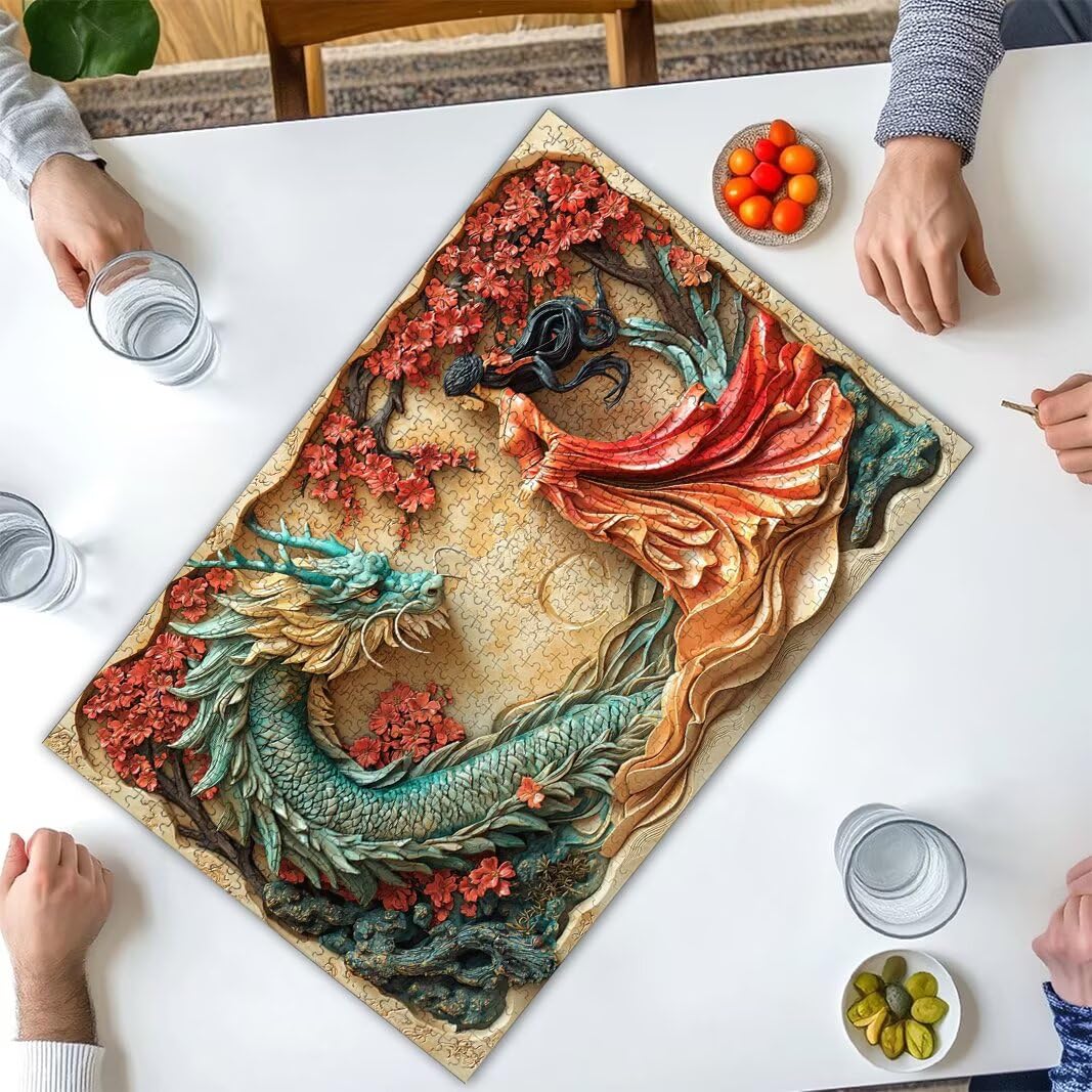 Puzzle Dragon, Puzzle 1000 sztuk dla dorosłych, prezent dla kobiet/mężczyzn