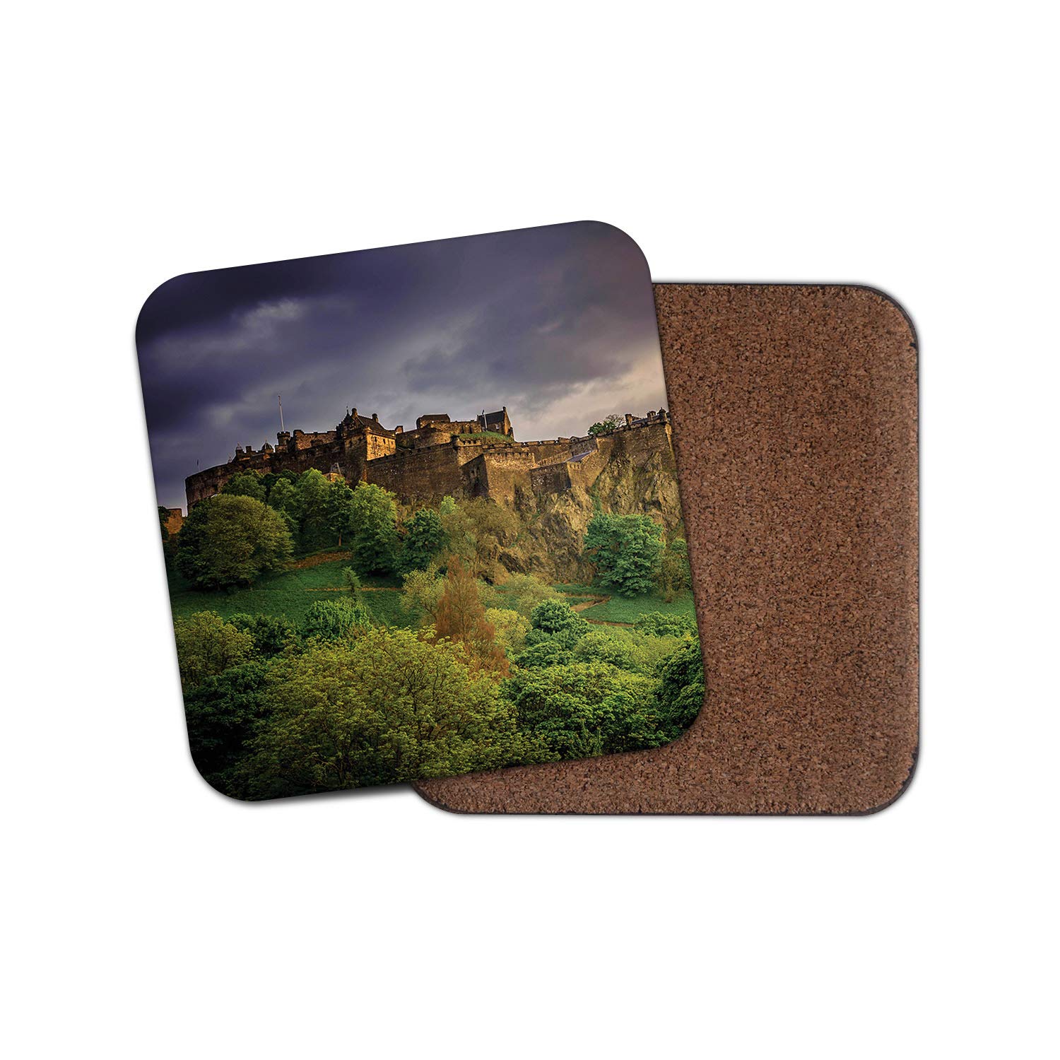 Destinationvinyl Multicolor 1 X Edinburgh Castle Coaster - Scotland Uk Scottish Travel Fun #8906