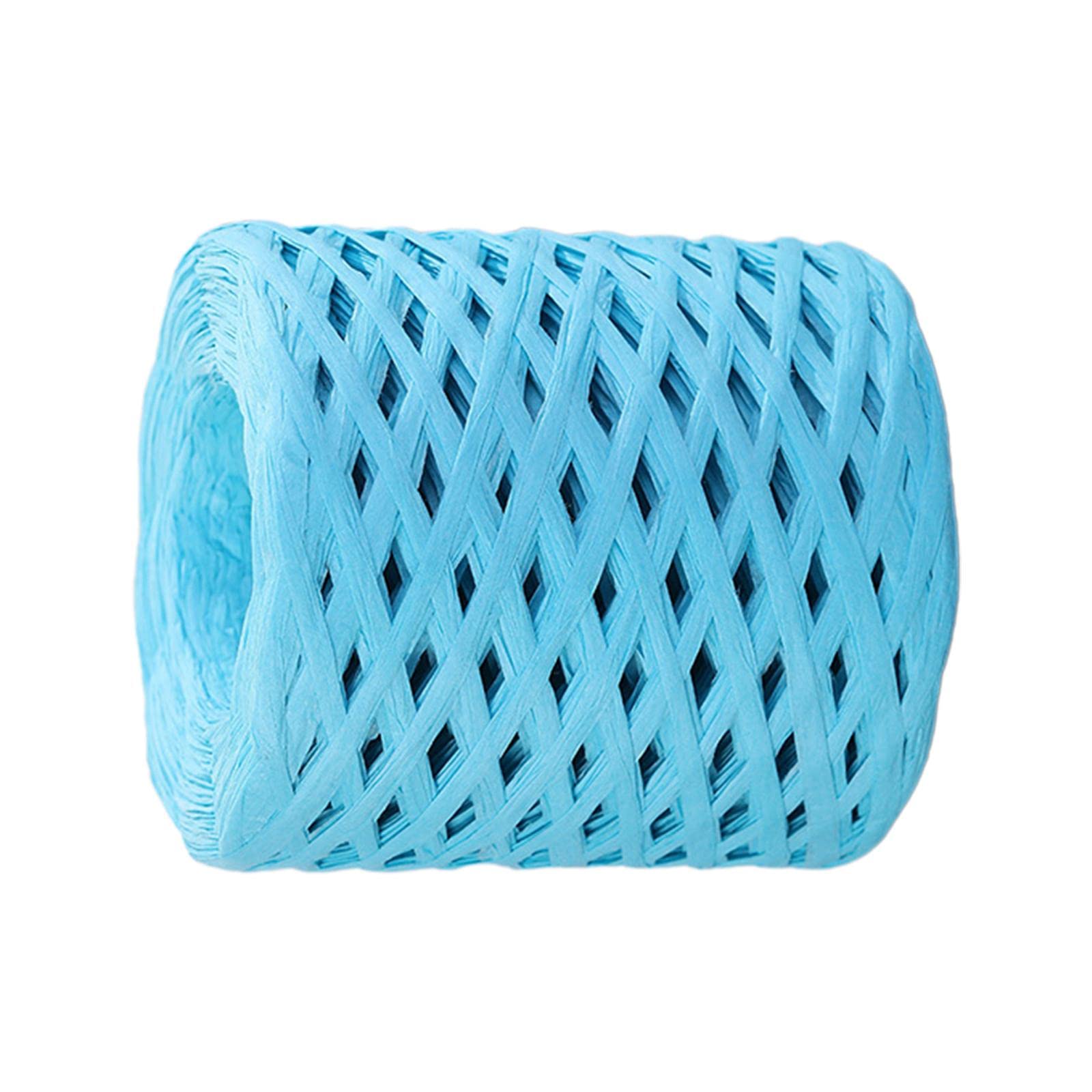 Merishopp 218.72yd Raffia Paper Ribbon Decor for Weaving Gift Wrapping DIY Craft Blue Crafts | Multi-Purpose Craft Supplies | Crafting Pieces | Ribbon-image-28